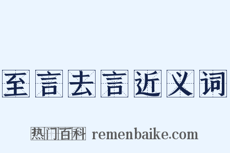至言去言近义词是什么意思的图片